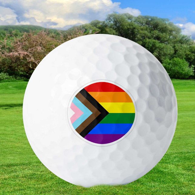 Progress Rainbow Flag Golf Balls, Stolz, LGBTQ Golfball (Von Creator hochgeladen)