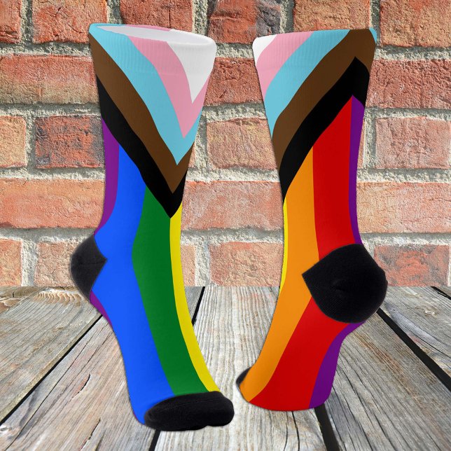 Progress Rainbow Flag Socks, LGBTQ & Prix Socks Socken (Von Creator hochgeladen)