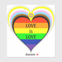 Progress Rainbow Pride Heart Aufkleber