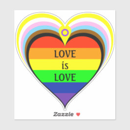 Progress Rainbow Pride Heart Aufkleber