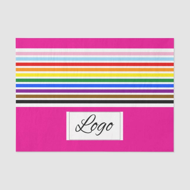 Progress Strips Pink-Logo-Vorlage Seidenpapier (Vorderseite)