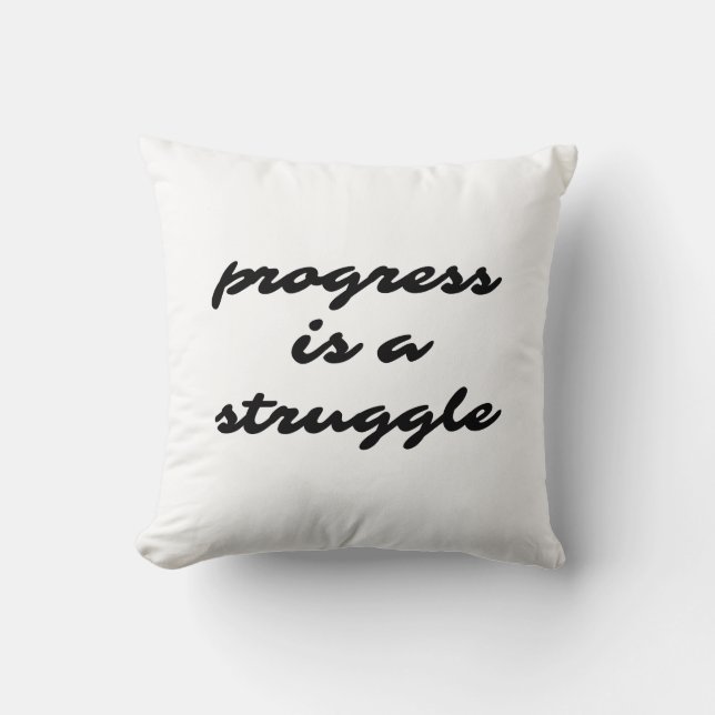 Progress-Throw-Pillow Kissen (Vorderseite)