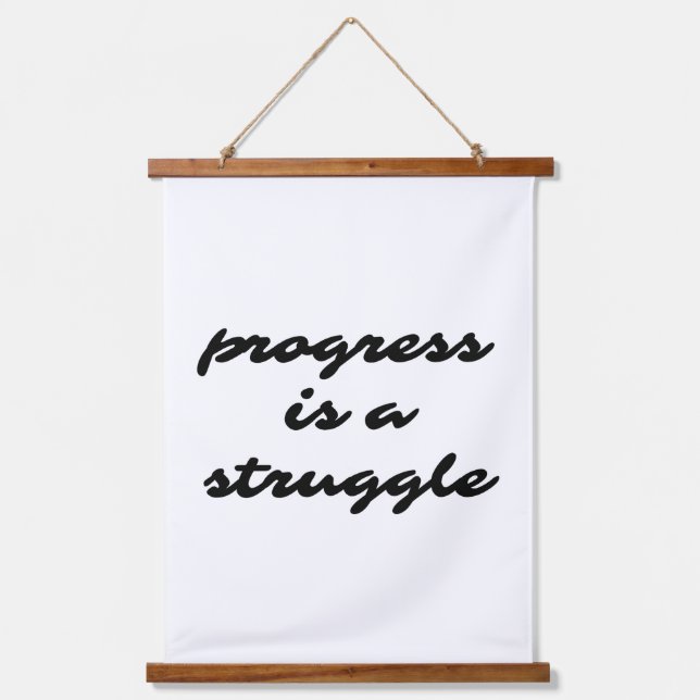 Progress Wood Topped Wall Tapestry Wandteppich Mit Holzrahmen (Vorderseite)