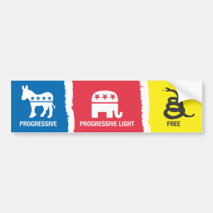 Progressist, Progressiv-Licht, frei Autoaufkleber