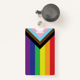 Progressive LGBTQIA-Flagge Ausweis