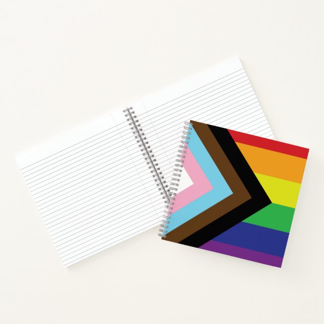 Progressive LGBTQIA-Flagge Notizbuch (Innenseite)