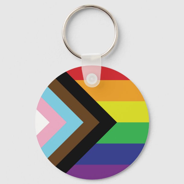 Progressive LGBTQIA-Flagge Schlüsselanhänger (Vorderseite)
