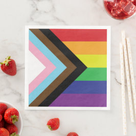 Progressive LGBTQIA-Flagge Serviette