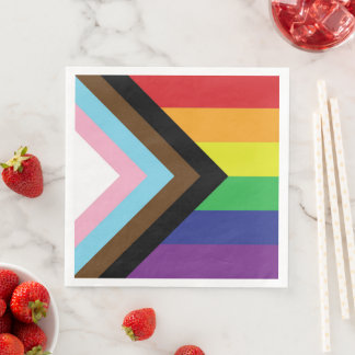 Progressive LGBTQIA-Flagge Serviette