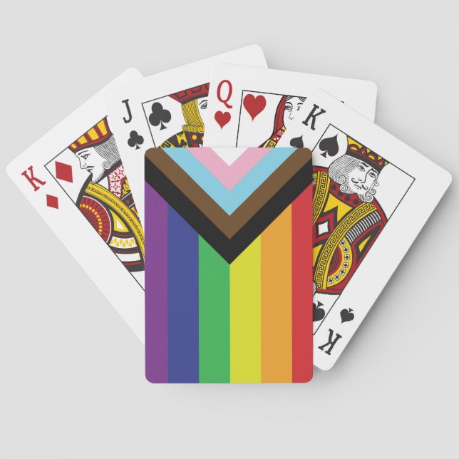 Progressive LGBTQIA-Flagge Spielkarten (Rückseite)