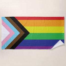 Progressive LGBTQIA-Flagge Strandtuch
