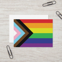 Progressive LGBTQIA-Flagge Visitenkarte