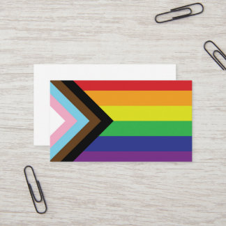 Progressive LGBTQIA-Flagge Visitenkarte