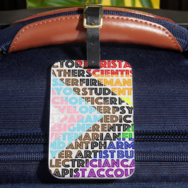 Progressive Rainbow Flag LGBT Gay Script Gepäckanhänger