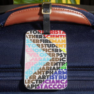 Progressive Rainbow Flag LGBT Gay Script Gepäckanhänger