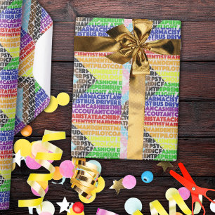 Progressive Rainbow Flag LGBT Gay Script Geschenkpapier