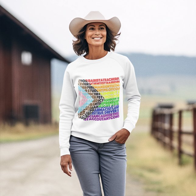 Progressive Rainbow Flag LGBT Gay Script Sweatshirt (Von Creator hochgeladen)