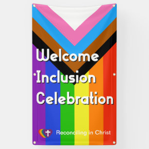 Progressiver PRIDE-Flag-Banner - Vertikal Banner