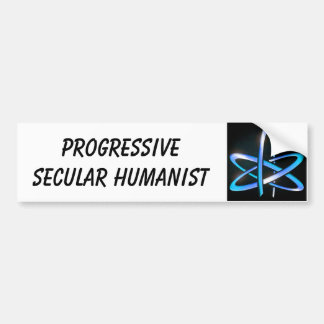 Progressiver weltlicher Humanist - Blau Autoaufkleber