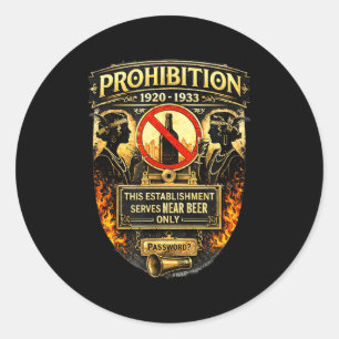 Prohibitionszeit 1920er Jahre Speakeasy Amerikanis Runder Aufkleber