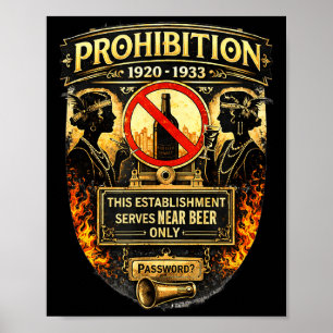 Prohibitionszeit 1920er Speakeasy Amerikanische Ge Poster