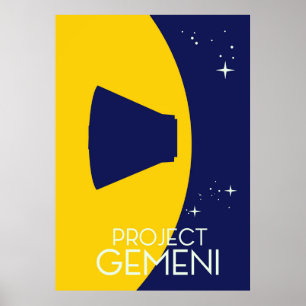Project Gemini Raumkunstillustration Poster