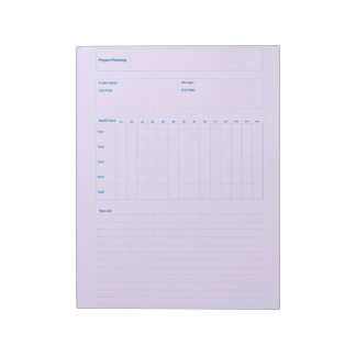 Project Planning Template, Printable Planner Sheet Notizblock