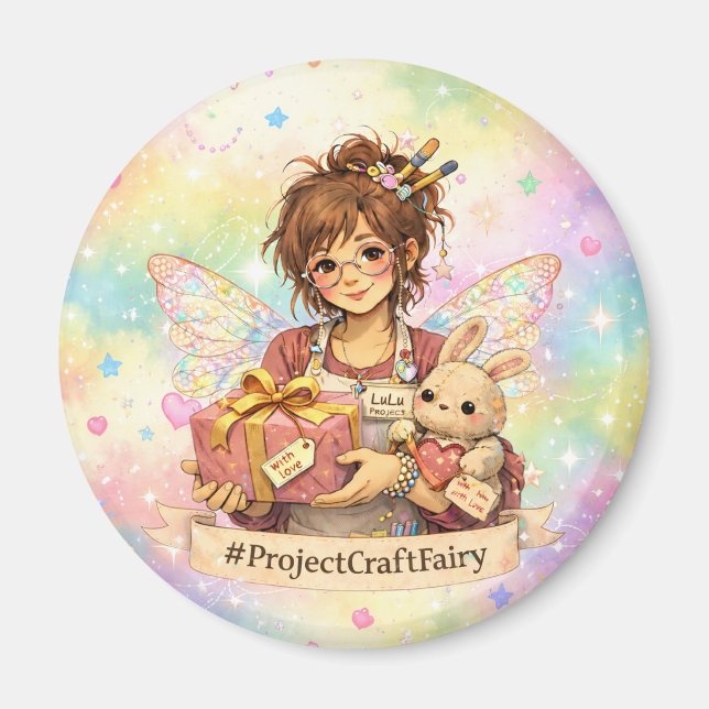 #ProjectCraftFairy - Craft Community Fundraising Magnet (Vorne)