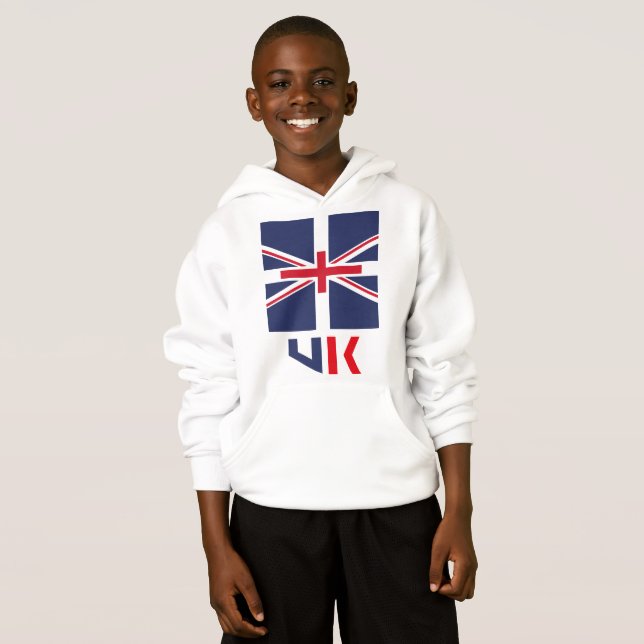PROJECTED FLAG UK / ENGLAND BY MASANSER HOODIE (Vorne ganz)