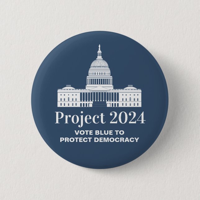 Projekt 2024 Abstimmung für Demokratie Button (Vorderseite)