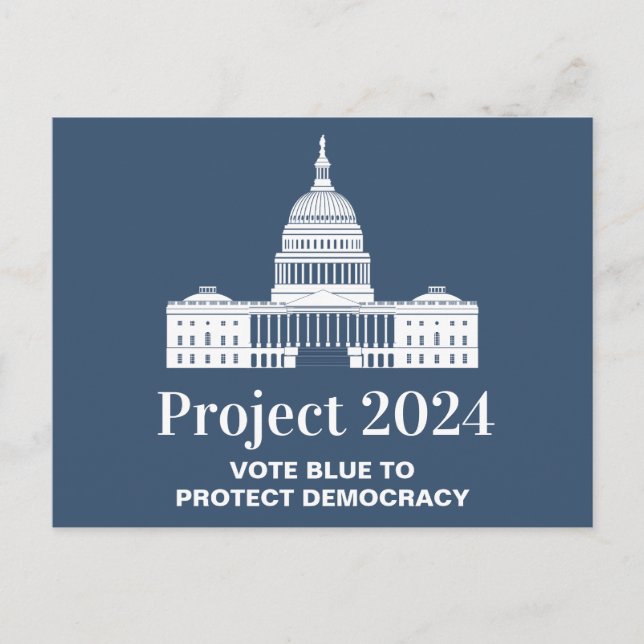 Projekt 2024 Abstimmung für Demokratie Postkarte (Vorderseite)