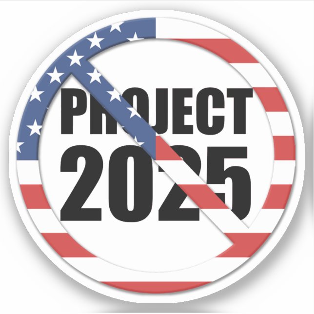 Projekt 2025 anhalten aufkleber (Vorderseite)