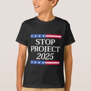Projekt 2025 Anti Trump USA Flagge Politische Frau T-Shirt