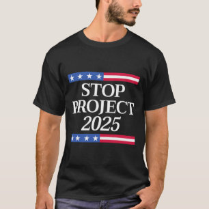 Projekt 2025 Anti Trump USA Flagge Politische Frau T-Shirt