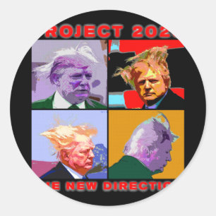 Projekt 2025 [die neue Richtung] Aktiv Runder Aufkleber