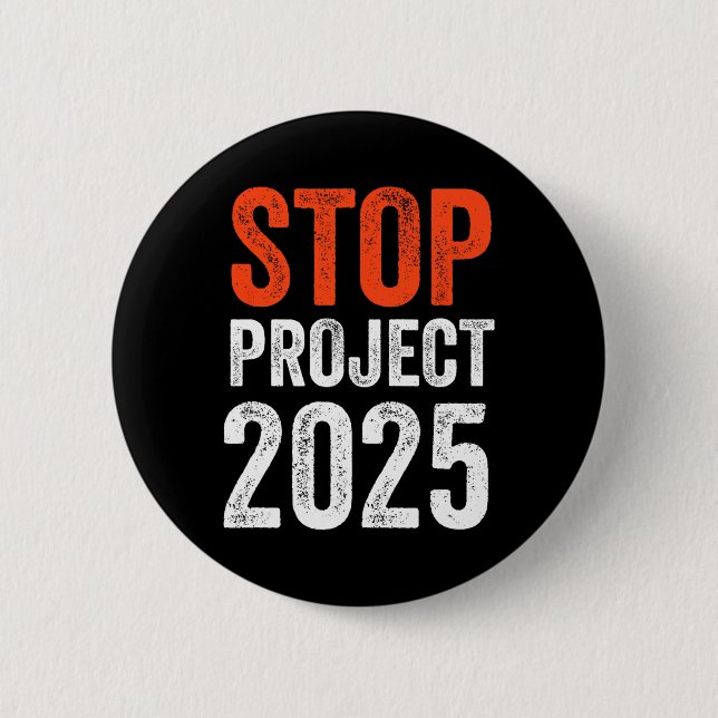 Projekt 2025 gegen Trump Button (Vorderseite)
