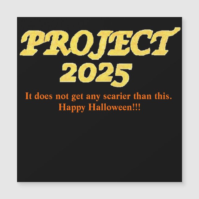 Projekt 2025 MagnetHalloween-Karte Magnetkarte (Vorderseite)