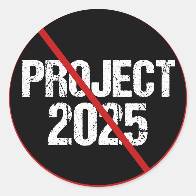 Projekt 2025 runder aufkleber (Vorderseite)