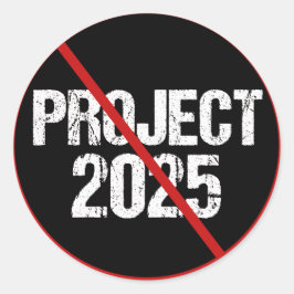 Projekt 2025 runder aufkleber