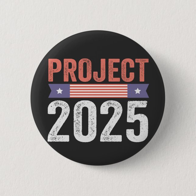 Projekt 2025 Trump American Patroitic T - Shirt Button (Vorderseite)