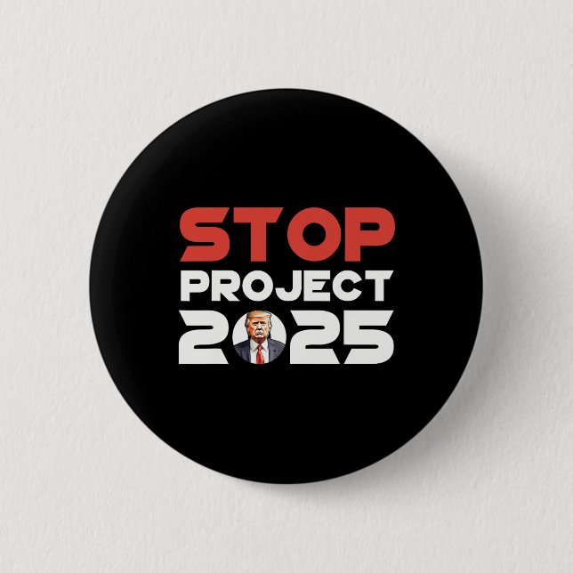 Projekt 2025 Trumps Projekt Anti Trump Patriotic Button (Vorderseite)