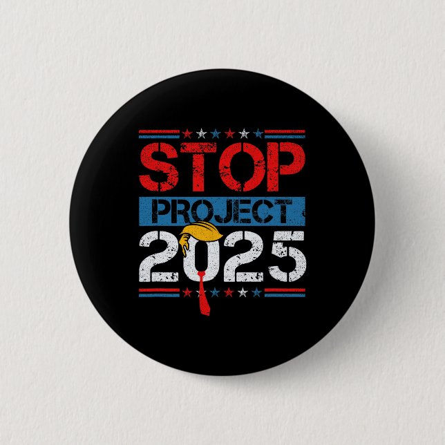 Projekt 2025 Trumps Projekt gegen Trump 1 Button (Vorderseite)