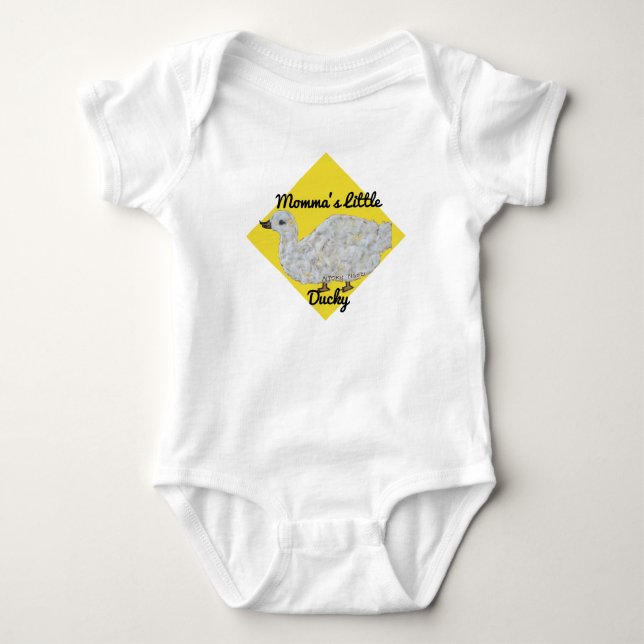 Projekt GEFÜTTERT Mommas Little Ducky Baby Bodysui Baby Strampler (Vorderseite)