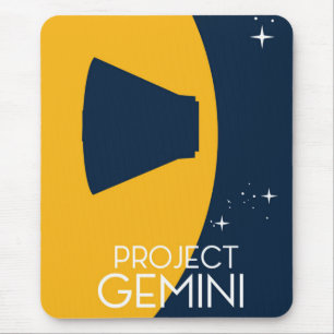 Projekt Gemini Weltraumkunstdarstellung Mousepad