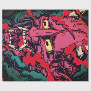 PROJEKT HALLOWEEN JAPANISCHEN DEVIL Wrapping Paper Geschenkpapier