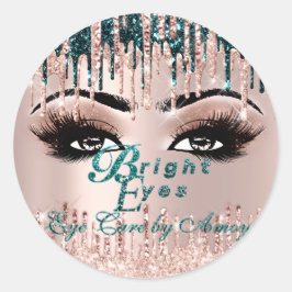 Projekt "Helle Augen" für Amoy-Tropfen Glitzer-Eff Runder Aufkleber