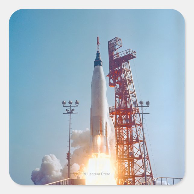 Projekt Mercury MA-9 Launch, Faith 7 Quadratischer Aufkleber (Vorderseite)