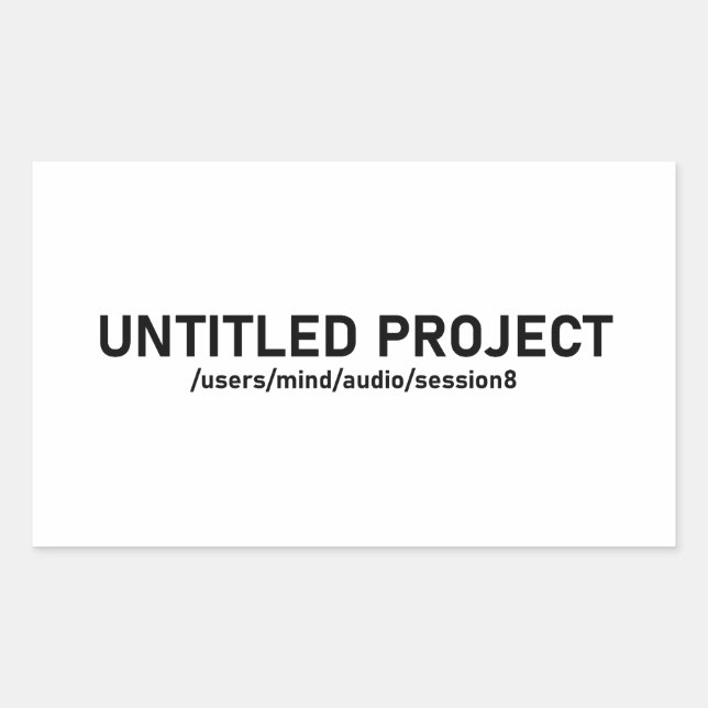 Projekt ohne Titel - Audio Session Glitch T-Shirt  Rechteckiger Aufkleber (Vorderseite)