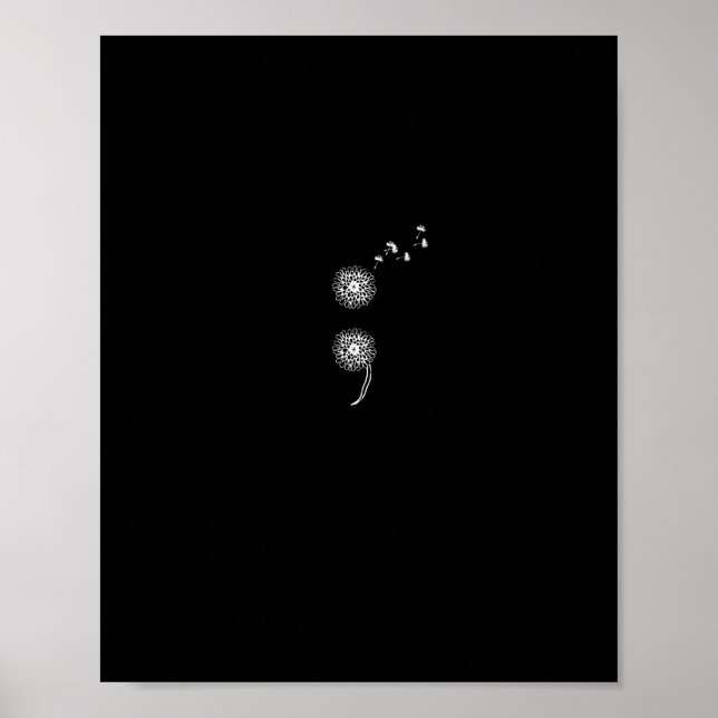 Projekt Suizidprävention Blowball-Löwenzahn Pull Poster (Vorne)