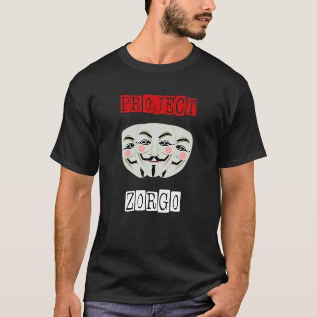 Projekt Zorgo Anonymous Mask Hacker T-Shirt (Vorderseite)